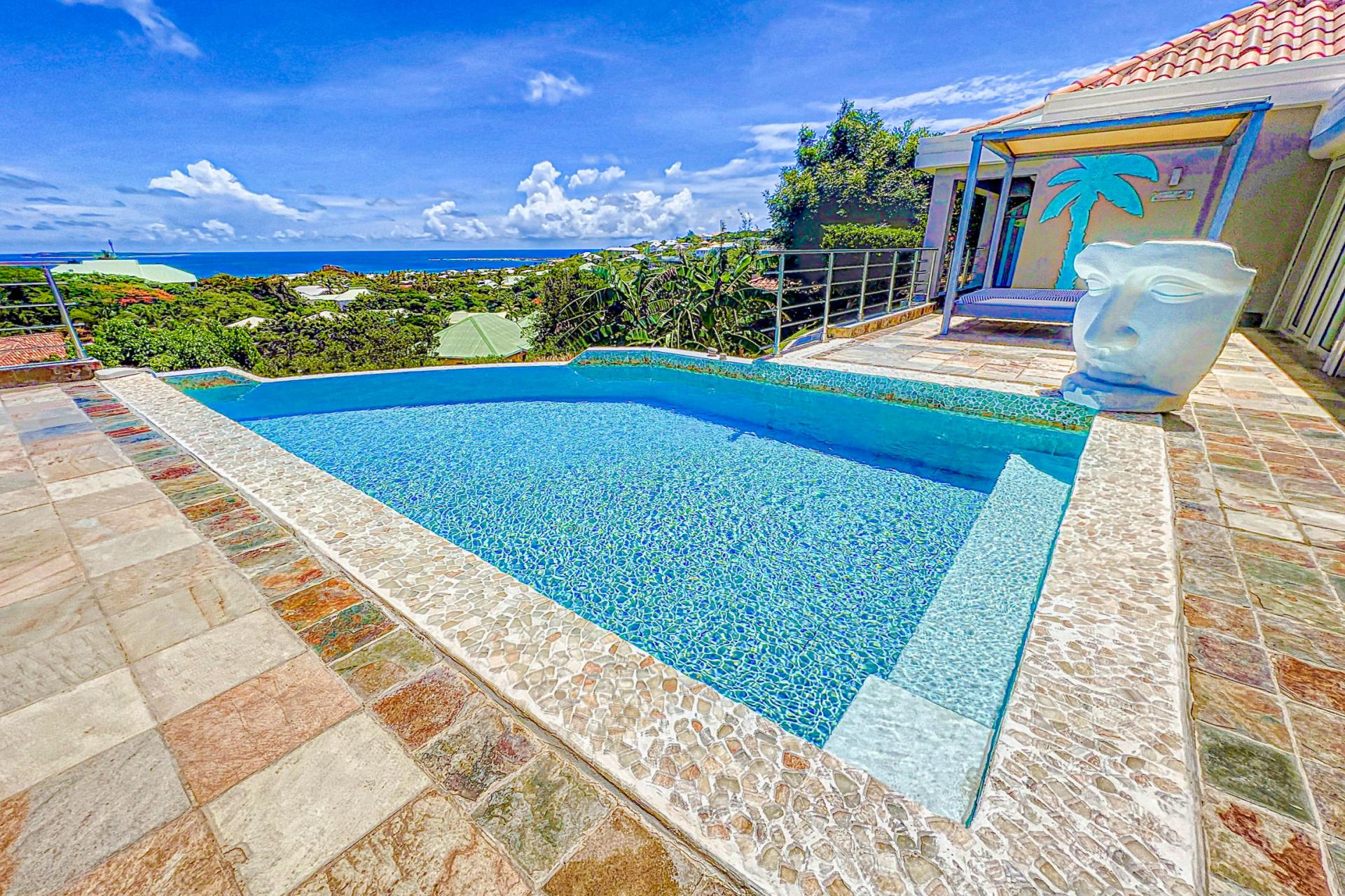 Location-villa-à-la-Baie-Orientale-Saint-Martin_ Piscine - 1